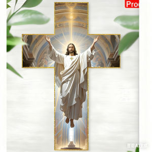 【Good News is Coming】Acrylic Wall Decoration acrylic wall hanging cross cross Hanging Paintings Christian Family Home Art Decoration Wall Hanging亚克力壁挂装饰