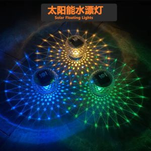 ECILY สระว่ายน้ำลอยพลังงานแสงอาทิตย์ไฟลอยน้ำแสงไฟดิสโก้ลูกบอลไฟสร้างสรรค์แสงสีสำหรับอ่างอาบน้ำแสงไฟโปรเจ็คชั่น