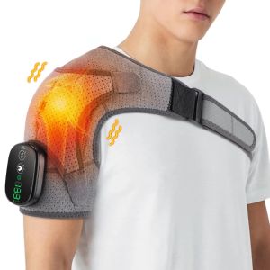 Heated Shoulder Wrap With Massage Electric Massager Heating Pad Pain Relief Brace
