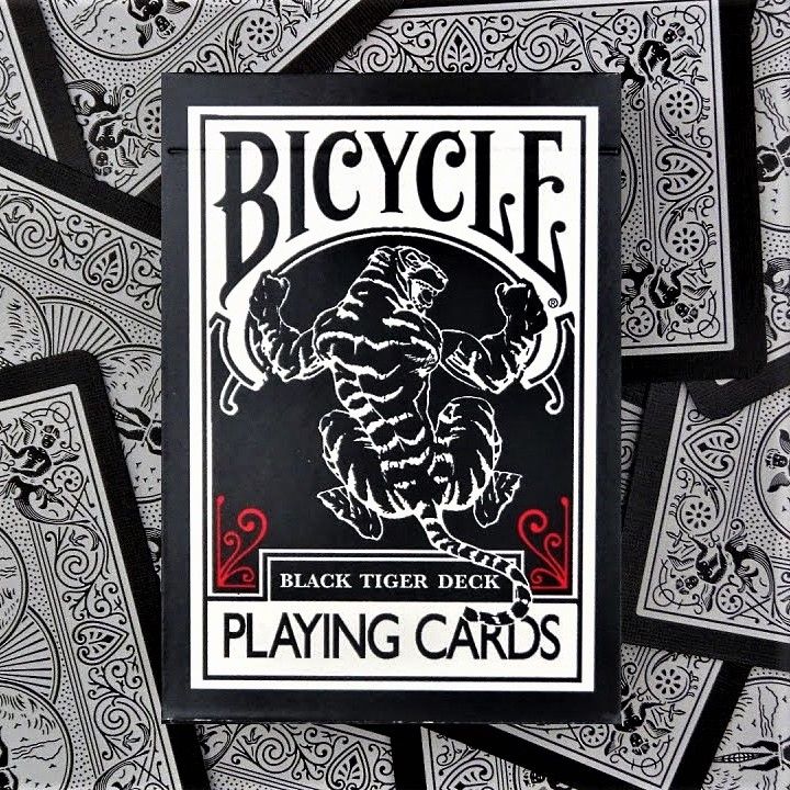 BICYCLE BLACK DECK TIGERS UV500 OHIO Black Tiger Playing Cards