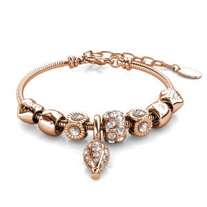 Her Jewellery Palloncino Charm Bracelet - Luxury Crystal Embellishments plated with 18K Gold