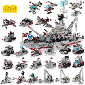 HNB 1000 SWAT Military Battleship Boy Assembled Puzzle Building Blocks Childrens Birthday Gifts