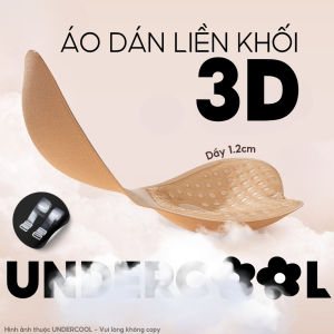 Miếng Dán Bra Ngực Silicone UNDERCOOL Liền Khối  Không Viền Tạo Khe Kèm Dây Trong Suốt Chống Trượt Siêu Êm DT29