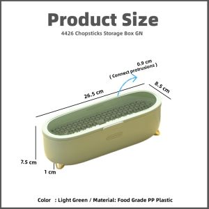 Johor Seller | Kitchen Chopsticks Fork Spoon Storage Box Organizer Drainer Holder With Lid Cover/Bekas Simpanan Sudu garfu/筷子收纳盒