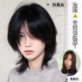 Wolf Tail Short Cos Warrior Split Half Tie Simulation Hair Mullet Wig Full Head Set. 