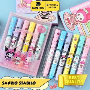6 PCS 1 set Stabilo sanrio highlighter/ Stabilo pastel color cute penanda pewarna