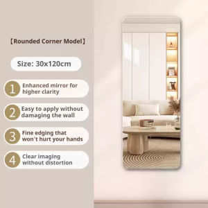 SG 【READY STOCK】Acrylic Mirror Soft Mirror Self-Adhesive High-Definition Full-Body mirror Bathroom mirror Wall mirror