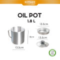 Saringan Minyak Stainless Oil Pot Asta Filter Halus Tanpa tatakan. 
