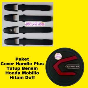 Cover Handle Plus Tutup Bensin Honda Mobilio Super Premium Hitam Doff