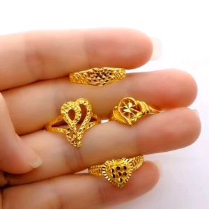 Cincin Pelbagai Saiz 14 Emas 916 Yon Hing
