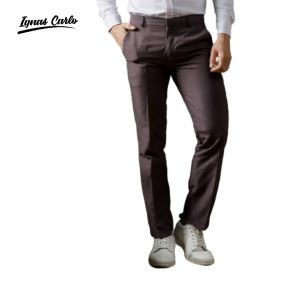 Celana Pria Formal Slimfit Dean Warna Abu Panjang Kantor Kerja Bahan Twill Size 28-38  – IGNAS CARLO