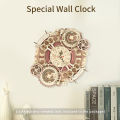 Robotime ROKR Zodiac Wall Clock 3D Wooden Puzzle Games Model Toys Children Kids Gifts -LC601. 