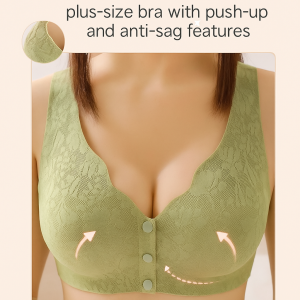 Comfort Detachable Soft and Comfortable Large Size Gathering Anti-sagging Bra Large Size Non-marking Cut