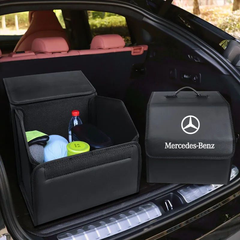 POWEC Organizer Bagagliaio Auto, per Benz GLC GLE GLK GLS GL G Class ML  Class Impermeabile Scatola portaoggetti Accessori Organizer Baule Auto