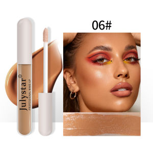 Julystar Face Contour Makeup Concealer Lightweight Moisturizing Oil Control Brighten Face Covering Dark Circles Acne Liquid Concealer