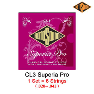 ROTOSOUND (CL3) Superia Pro - Nylon Guitar Classical Hi-Tension String SET - Tali Gitar Nylon Kecil Accessories