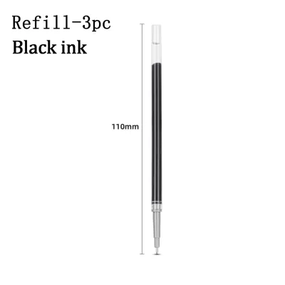 Deli Press Gel Pen 0.35mm Black Quick-Drying Ballpen Writing Pen For Text School Supplies 3pc SA130