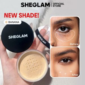 SHEGLAM Baked Glow Setting Powder-Oil Control Loose Setting Powder Translucent Pore-Less Flawless Smooths Fine Lines Glowy Powder