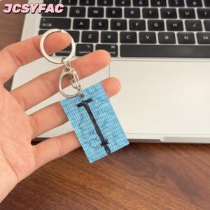 JCSYFAC Bơi Hồ Bơi Keychain Màu Xanh Vàng Xe Vòng Chìa Khóa Mặt Dây Chuyền Cho Bơi lội Vận động Viên Thể Thao Locker Ba Lô Trang Trí