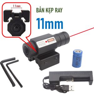 Đèn Laze Kim Loại Mini Đ3 Pin Sạc Tia Đỏ Chỉnh 4 Hướng