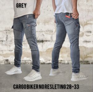 Celana Jeans Cargo Pria 2025 Clana Kargo Jins Laki Laki Dewasa Style Cowok Keren Terbaru
