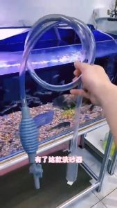 Aquarium Siphon Gravel & Waste Cleaner Manual Siphon Pump 2in1 Gravel Cleaning & Water Changing
