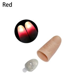 LUXURYLYN 1 Pc Luminous Magic Trick Props LED Light Up Thumbs Finger Light Flashing Fingers Induction Light