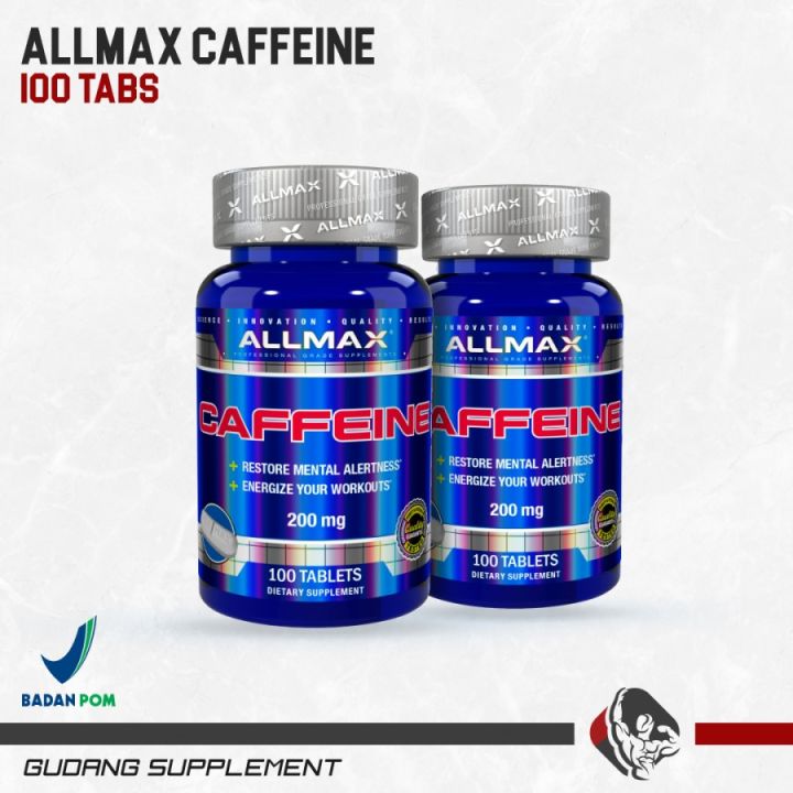 Allmax Caffeine 100 Tablets Caffeine 200 Mg Gudang Supplemen