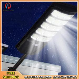 Solar Light Outdoor LED Street Light IP65 Waterproof Dusk To Dawn Solar Flood Lights with Remote Control for Yard Driveway Parking
