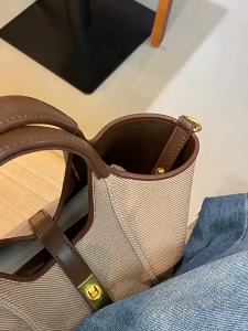 Túi xách da thật cho phụ nữ túi xô đa năng túi xách mới dung tích lớn túi đeo vai túi đeo chéo