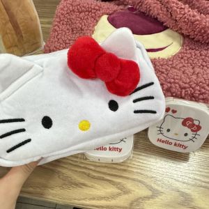 LEIFNYDI Large Capacity Kitty Plush Pen Bag Kitty Multifunctional Kitty Pencil Case Cartoon Stationery Bag Plush Kitty Plush Storage Bags Kids Gift