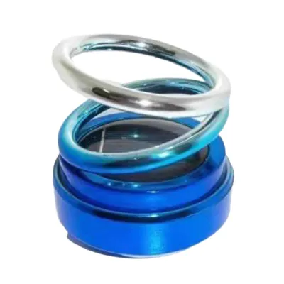 Solar-powered Car Air Freshener Double Ring Aromatherapy Solar Powered Car Air Freshener Diffuser 360° Rotation Aromatherapy Dashboard Decoration Long-lasting for Automotive Interior for Asia