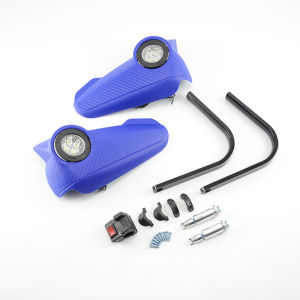 ASTRONT Motorcycle Riding LED Light Handguard Vision Handlebar guards With Round Lamp