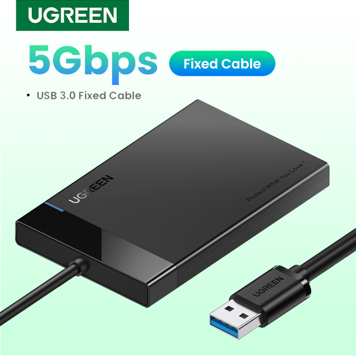 UGREEN External HDD SATA Case, USB Enclosure for 7mm SSD HDD  SATA I II III UASP Supported Compatible with WD, Toshiba, Seagate,