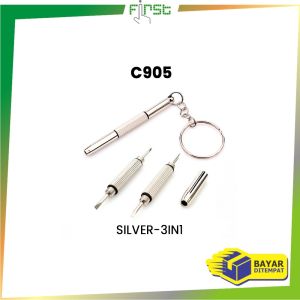 FH-C905 Gantungan Kunci Obeng 3IN1 Obeng Mini Serbaguna / Screwdriver Obeng Multifungsi Plusminus