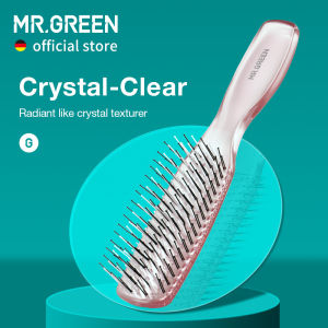 MR.GREEN Hair Brush Crystal Scalp Massage Combs Volumizing Hair Styling Fine Tooth Detangling Tool For Long Wet Dry Hair Women Gift