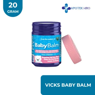 Vicks Baby Balsam 8 Gr & 20gr Safe & Comfortable for 3 Month Olds