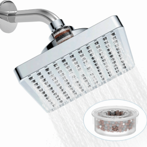 DUERE Thiết kế 6 inch Đầu vòi sen áp suất cao Di động Thiết kế hình vuông Đầu vòi sen thác nước Xịt Phủ Bề Chống tắc nghẽn Đầu vòi sen có thể tháo rời Dành cho phòng tắm