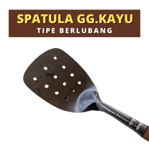 Spatula Gagang Kayu - Sutil Gagang Kayu - Sodet Gagang Kayu - Sudip Gagang Kayu