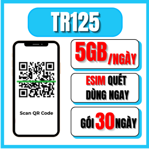 Sim/Esim Du Lịch Việt Nam Vinaphone TR125 – 5GB/Ngày Tốc Độ Cao 30 Ngày FREESHIP - CHƯA KÍCH HOẠT