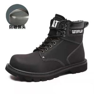 Caterpillar Safety Shoes For Men Caterpillar Steel-Toe Mens Plain Work Boots Caterpillar Size 35-46