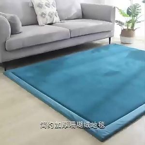 Thick Solid Color Rectangular Carpet for Living Room Childrens Bedroom Play Rug Bay Window Soft Mat Baby Anti-fall Crawling Pads