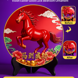 Horse to Success Purple Easter New Year Ornament