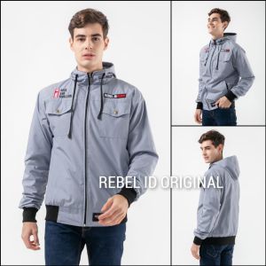 MYSAH - (COD) - PROMO Jaket Parka Pria Taslan Waterproof Rebel Id / jaket parka kombinasi / Big Promo Jaket Pria Jaket Parka Taslan Waterproof Rebel Id / Jaket Racing Tahan Angin Mayer Impor Rebel Id