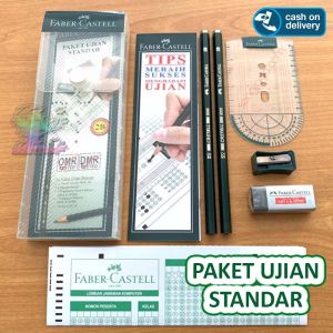 Beauty Faber Castell Paket Ujian STANDAR ( Isi Paket Sudah Termasuk Pensil 2B Rautan Penghapus Penggaris Kertas LJK )