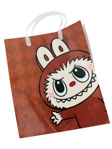 มี5สีให้เลือก ถุงหิ้วพลาสติกลายการ์ตูนใหม่ ขายส่งและขายปลีก 28*23cm GWD