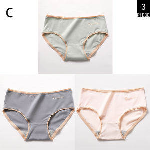 (Set of 5)Womens cotton briefs Stretch Modal female underwear lace classic waistline girls underpants lingerie panties(HY18H0070)