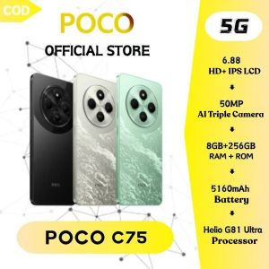 POCO C75 Smartphone | 8GB RAM + 256GB Storage | 50MP AI Triple Camera | 6.88" HD+ Display | 5160mAh Battery