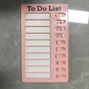 FELIZ Reusable Chore Chart Plastic Erasable To Do List Board Durable Sliding Type Daily Schedule Planner Home Study