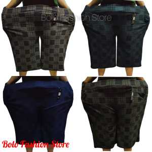 4XL | Kulot Pendek Motif Kotak Super Jumbo Terbaru | Celana Chinos Pria dan Wanita Dewasa Ukuran Super Besar Muat BB 100kg | Super Big Size Chinos Pants